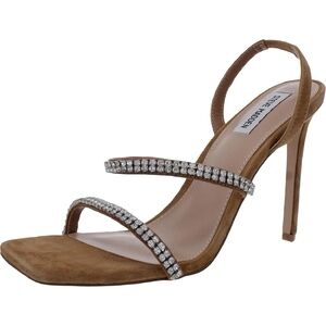 Steve Madden Womens Grade R Faux Leather Square Toe Heel Sandals